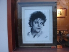 画廊里一幅MJ的画，好美~