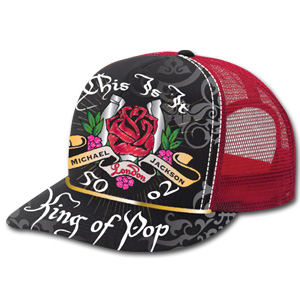 Michael Jackson Floral Tattoo Trucker Hat